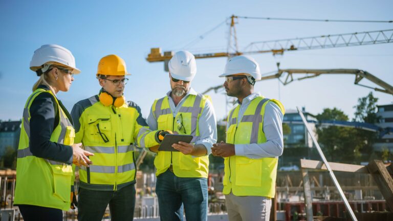 Réunion de chefs de chantier.